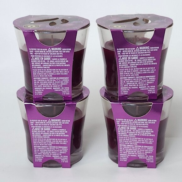 LOVELY GLADE Sugarplum Fantasies Luscious Plum and Violet Candle Lot of 4 BNIP - Picture 3 of 6